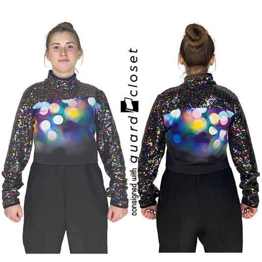 28 Colored Holiday Christmas Lights Band Top by Showday Designs