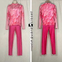 Load image into Gallery viewer, 9 Female + 3 Male Hot Pink feathers Leaves Showday Designs Unitards
