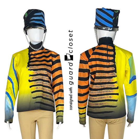 38 Multi Color Tropical Fish Performance Tops and Shako Wraps by G2 Performance