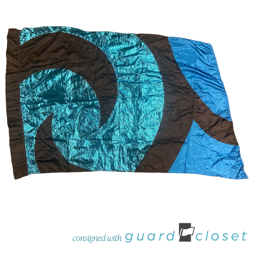 14 Blue Black Wave Flags 5520290 by Band Shoppe