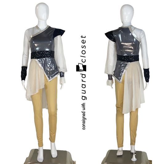 13 White Black Silver Long Sleeve Tops 4016472 by Band Shoppe