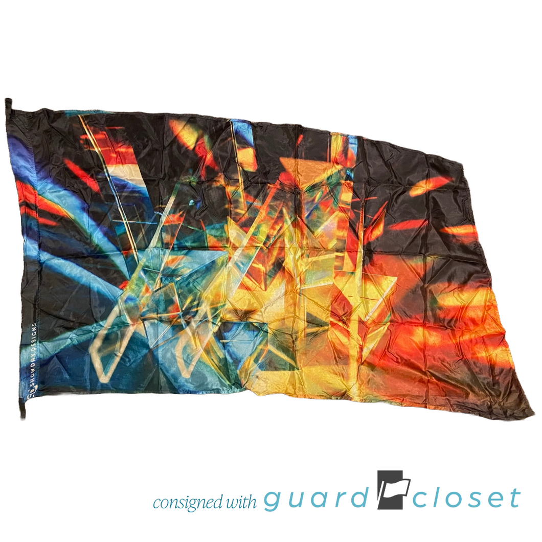 18 Multicolor Prism Shattered Flags by Showday