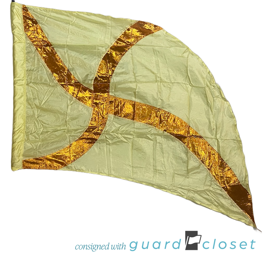 12 Copper Pale Yellow Cross Flags by Band Shoppe