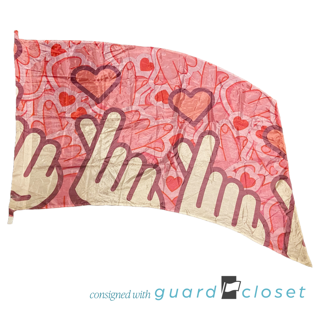 20 Pink Heart Finger Snap Flags