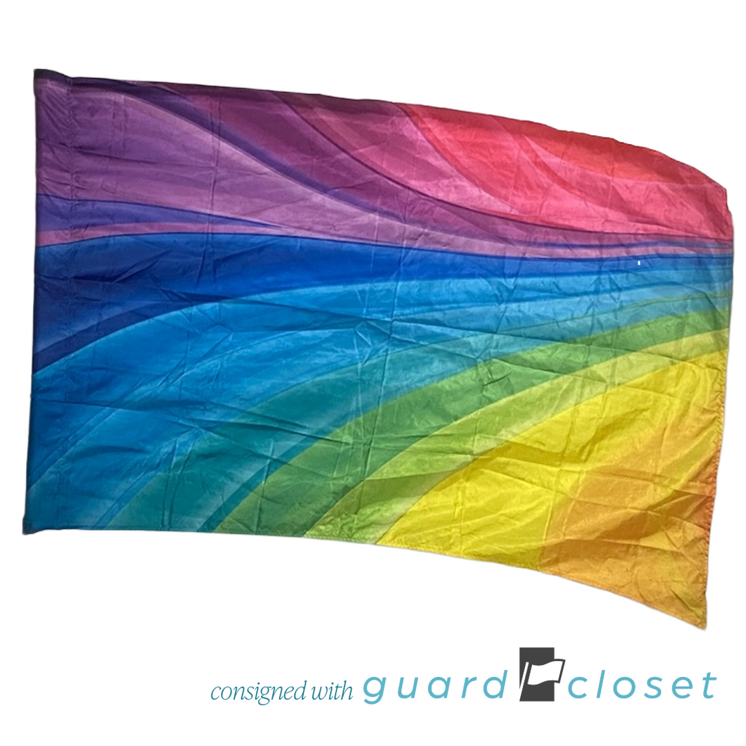 14 Multicolor Rainbow Flags  by Band Shoppe