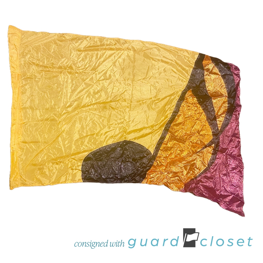 11 Gold and Maroon Music Note Flags by Band Shoppe