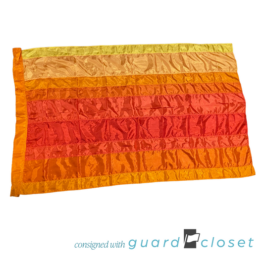 24 Shades of Orange Yellow Horizontal Stripe Flags