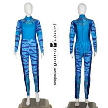 Load image into Gallery viewer, 16 Blue Water Long Sleeve Unitards by Dance Sophisticates
