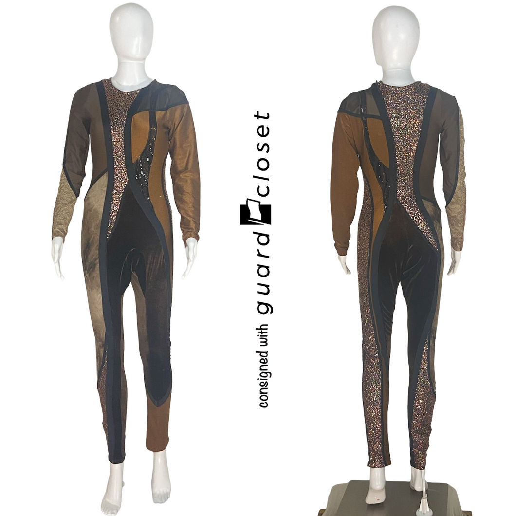 15 Shades of Brown Long Sleeve Unitards by Creative Costuming & Designs