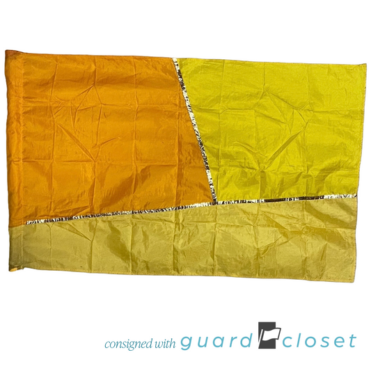 10 orange yellow angled block flags