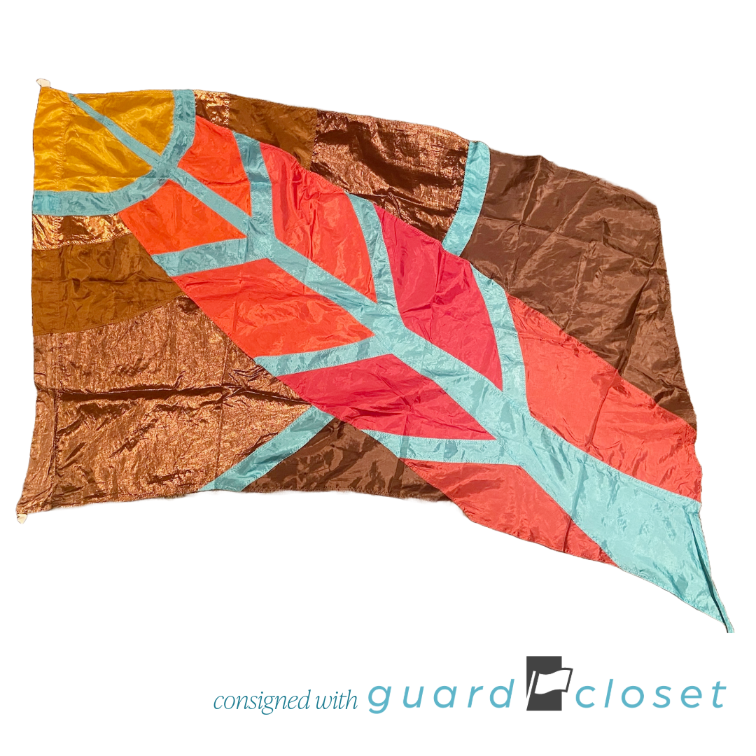 12 Brown Red Blue Feather Flags by McCormicks