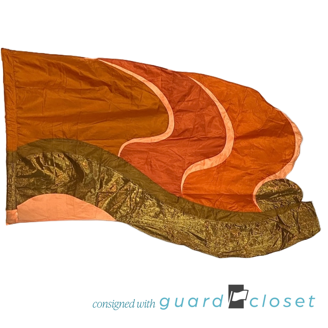 13 orange brown wave flags by McCormick's