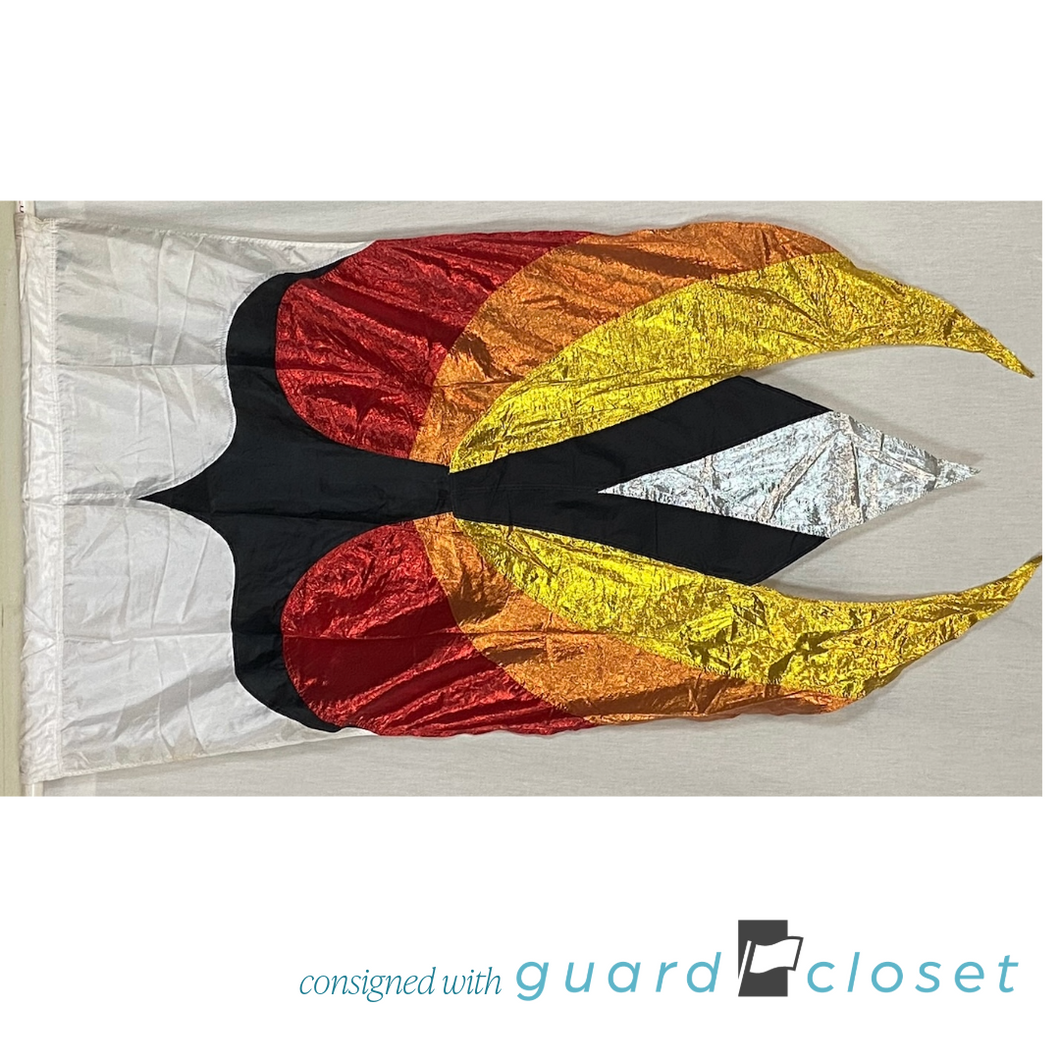 6 White Black Orange Red Flags made by McComicks