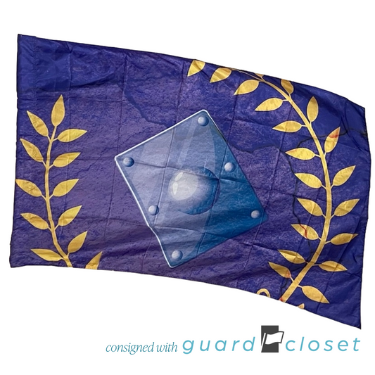 9 Purple w/ Gold Leaves Flags