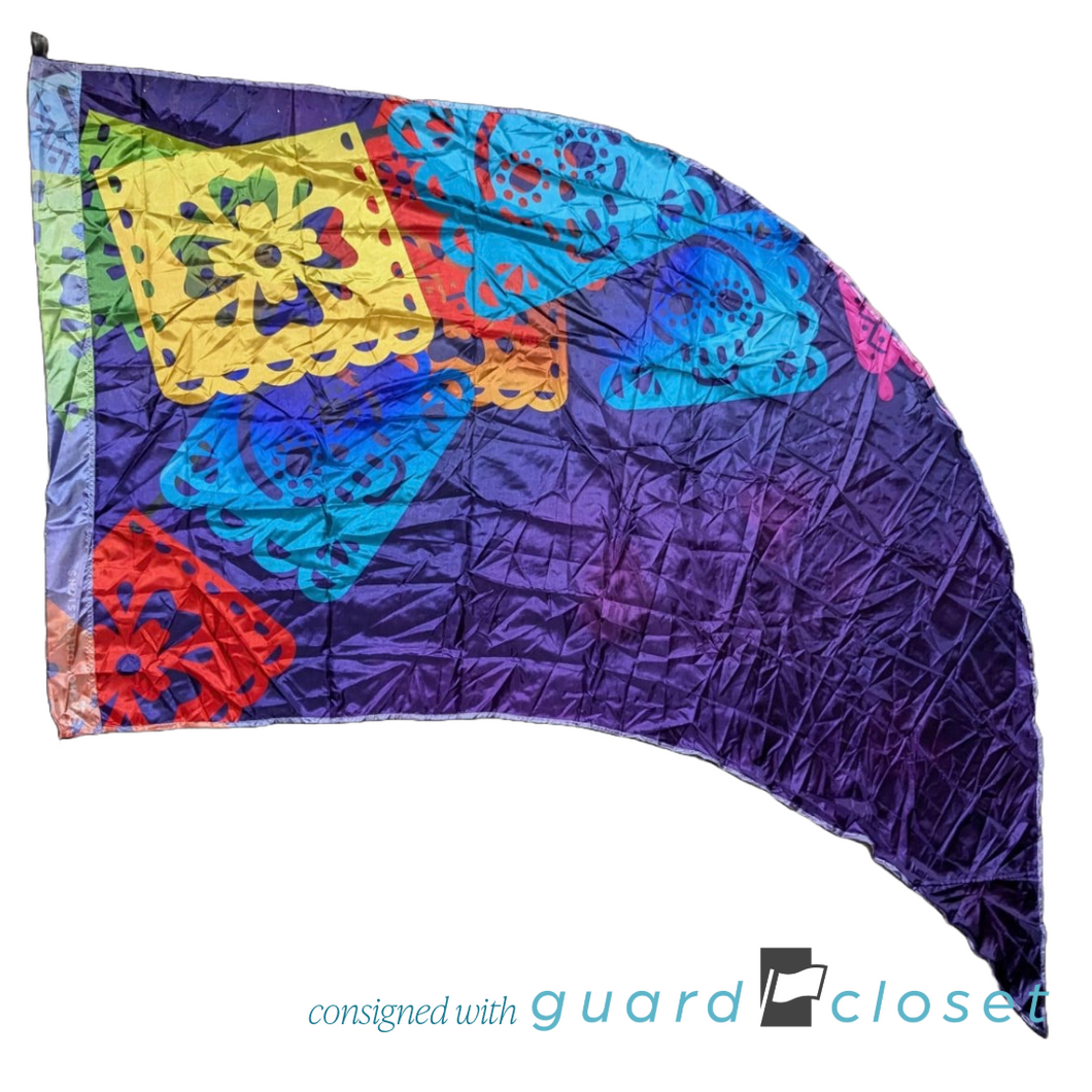20 Multicolor Dia de La Muertos Flags by Showday Designs