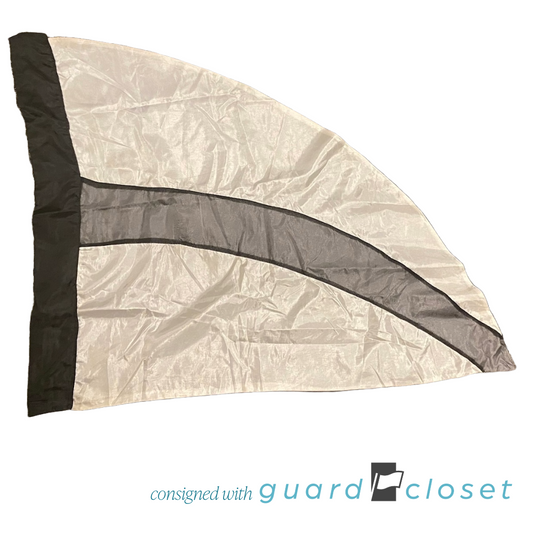 18 Double Sided Black White Gray Flags