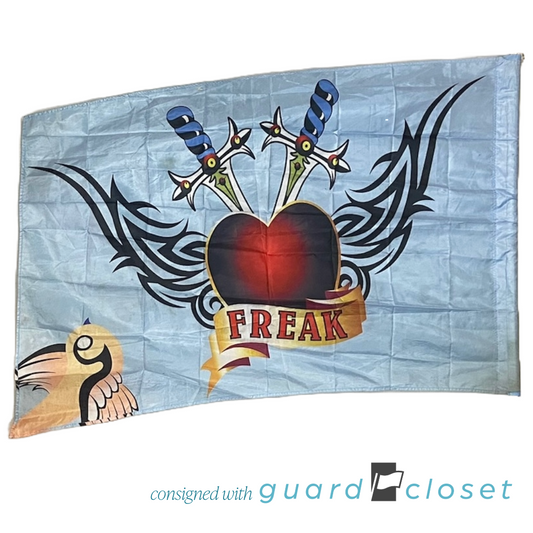 10 Light Blue Heart Dagger Freak Flags by Field & Floor FX