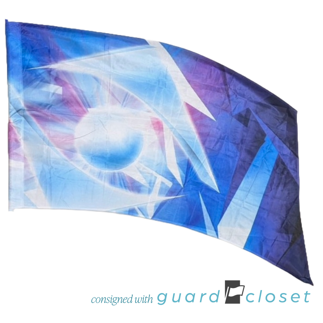 18 blue purple abstract ball eye flags