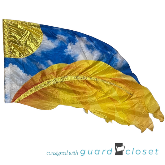 21 sun sky flags by R&S Marching Arts