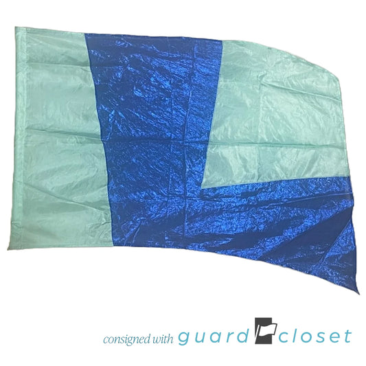 16 Seafoam & Royal Blue "Love" Flags
