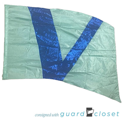 16 Seafoam & Royal Blue "Love" Flags