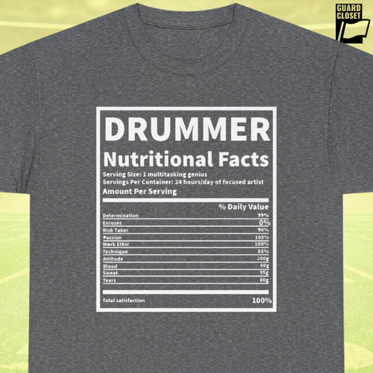 Drummer Nutritional Facts T‑Shirt