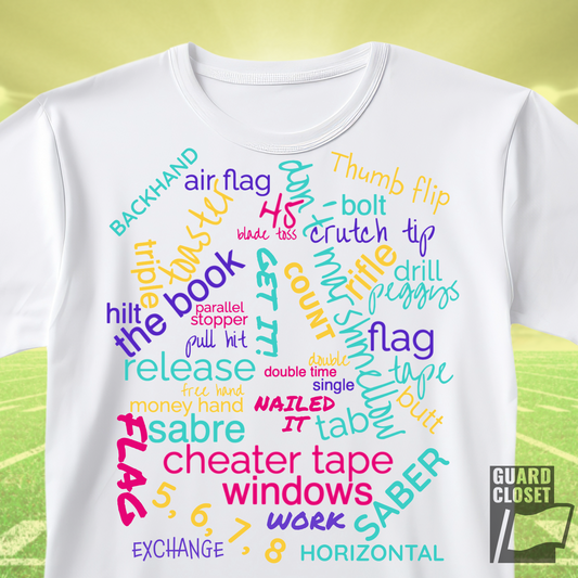 Colorful Word Cloud T‑Shirt — Playful Typography Graphic Tee