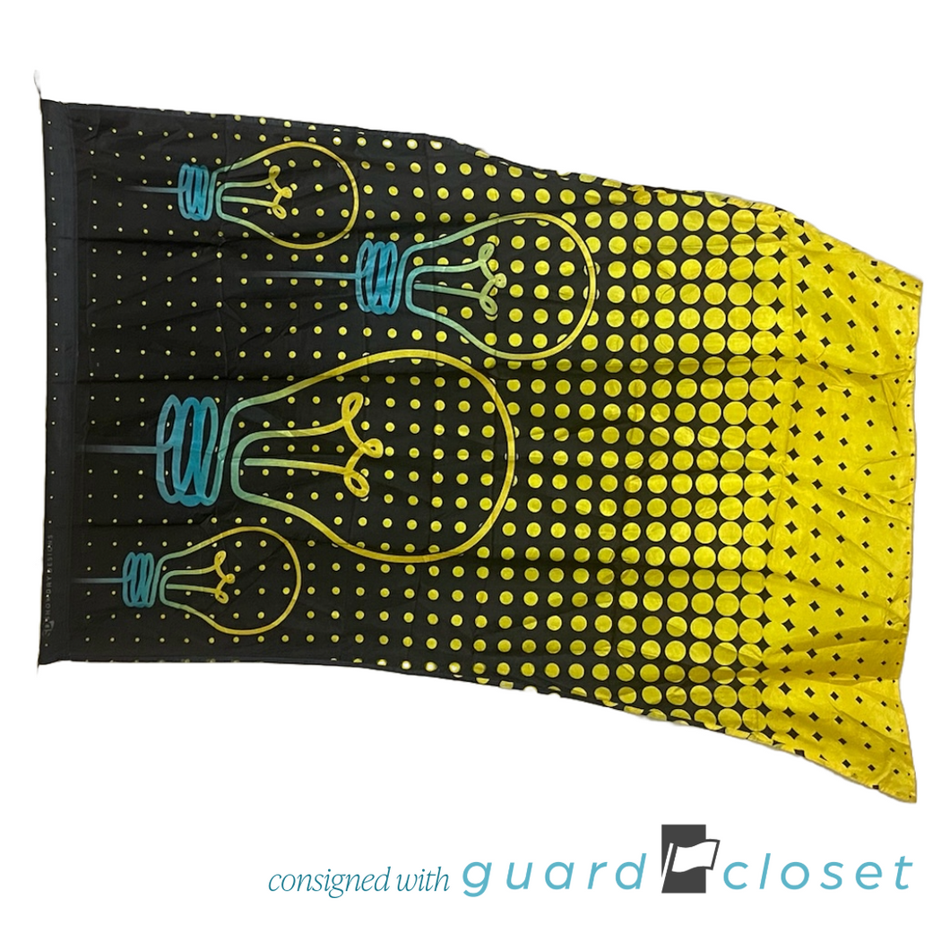 10 Black Yellow Aqua Light Bulb Bright Idea Flags by Showday