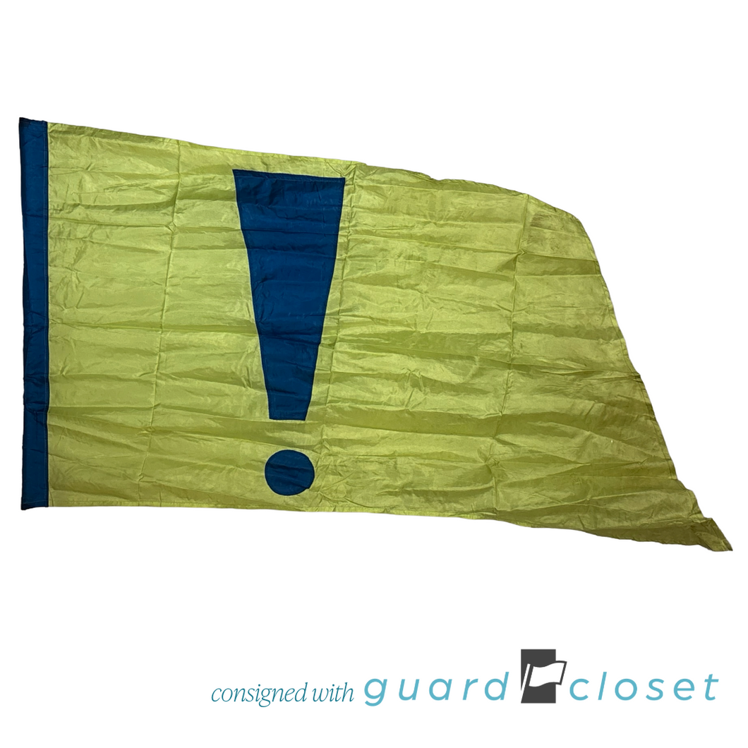 10 Green With Blue Exclamation Point Flags