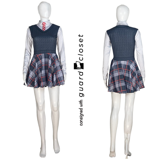 15 Gray Red Student School Uniform Theme Dresses & Unitards by Digital Performance Gear
