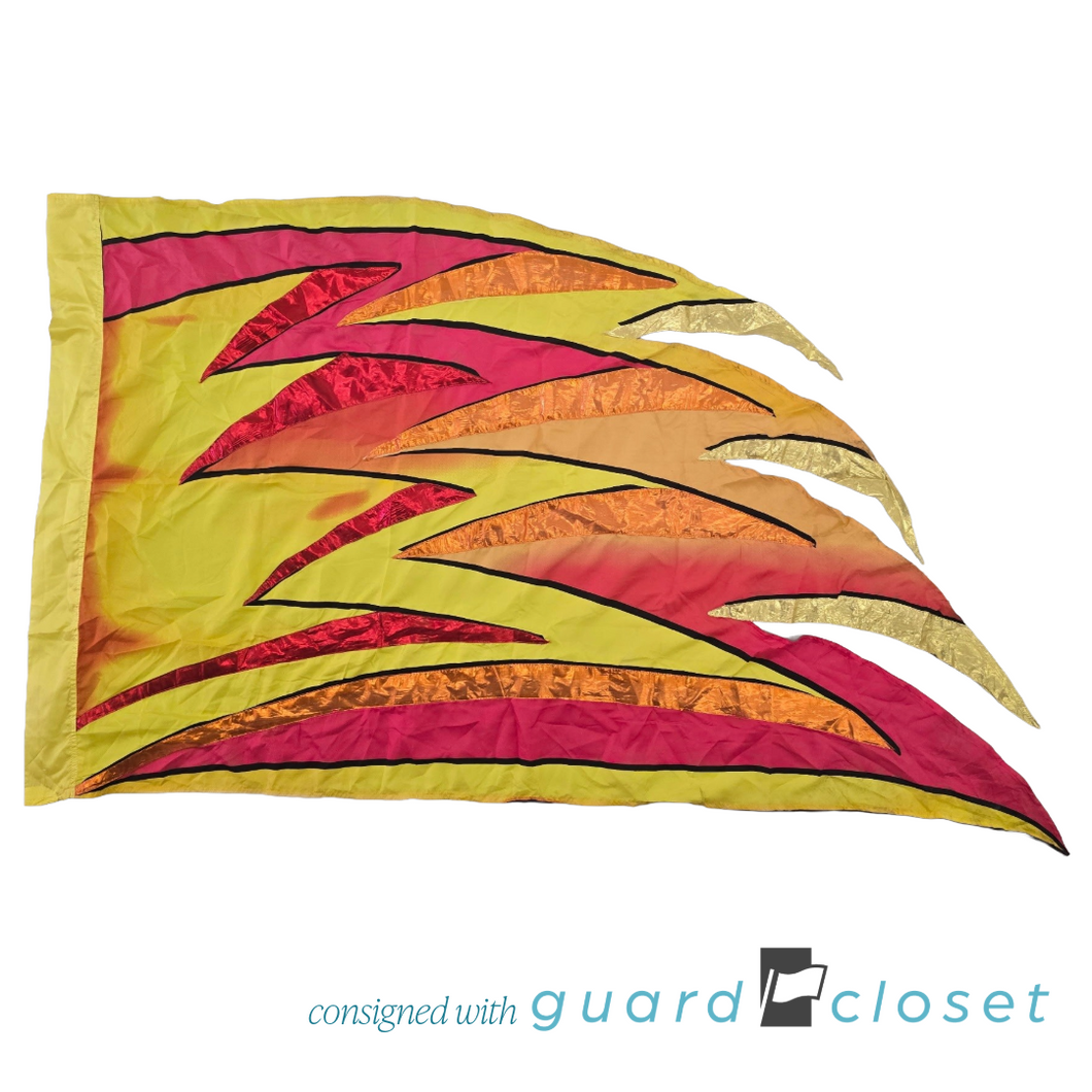 8 Red Yellow Orange Gold Fire Flags by StylePlus