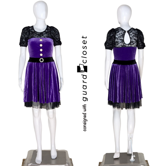 5 Purple Black Short Sleeve Dresses by A Wish Come True