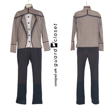 Load image into Gallery viewer, 15 Brown Houndstooth Detective Theme Unitards, Tops &amp; Bibs by Synced Up Designs
