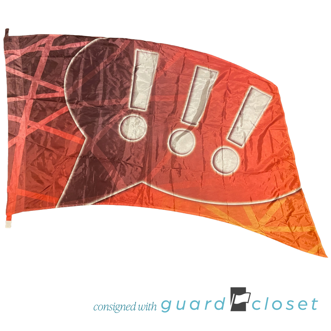 17 Shades of Red and Purple Exclamation Point Flags