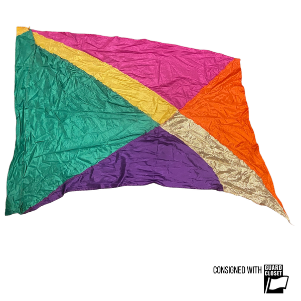 Multi Color and Gold Flags | guardcloset | Set of 12