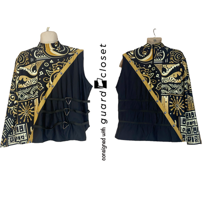 12 Black Brown Gold Unitards + 1 Shirt by G2 Performance