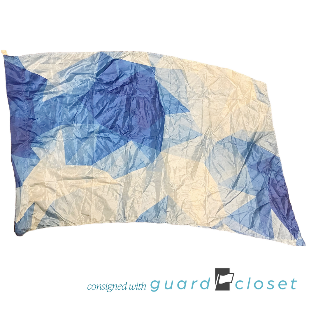 20 Shades of Blue Abstract Cube Flags
