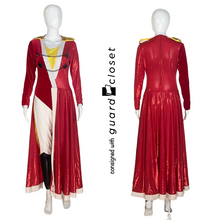 Load image into Gallery viewer, 19 Red Gold Ringmaster Skirted Unitards
