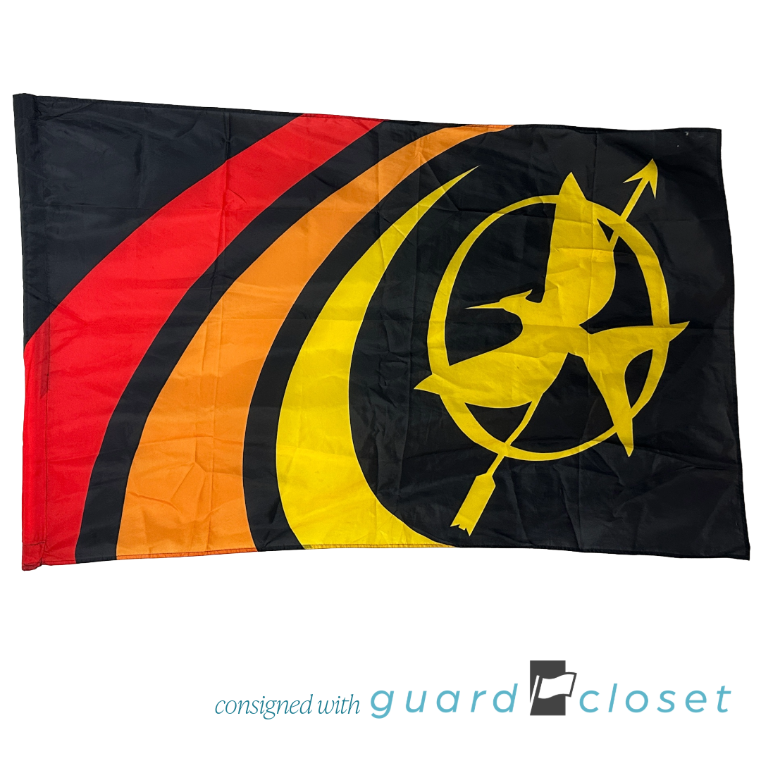 13 Black Red Orange Yellow Hunger Games Mockingjay Crest Flags