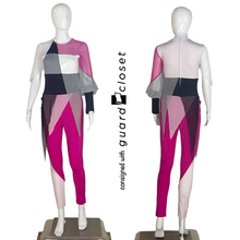 Load image into Gallery viewer, 15 Pink Black White One Sleeve Unitards by Band Hall
