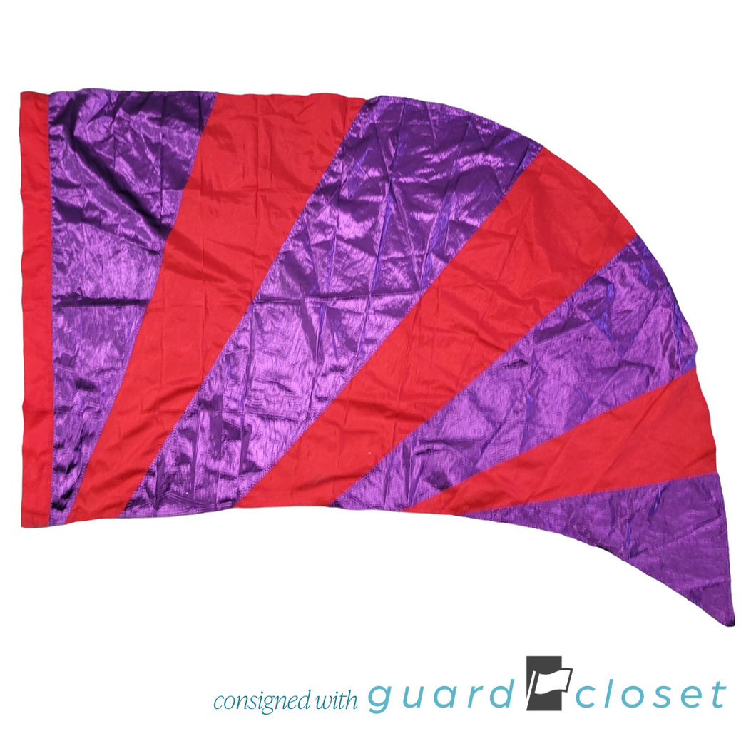 8 Red Purple Vertical Stripe Flags