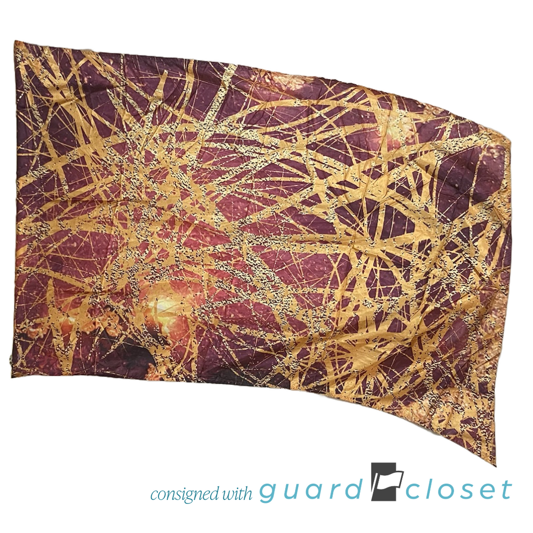 10 Purple Gold Web Flags by Prop Vinyls