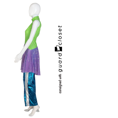 16 Blue Purple Neon Green Sleeveless Unitards by Creative Costuming & Designs