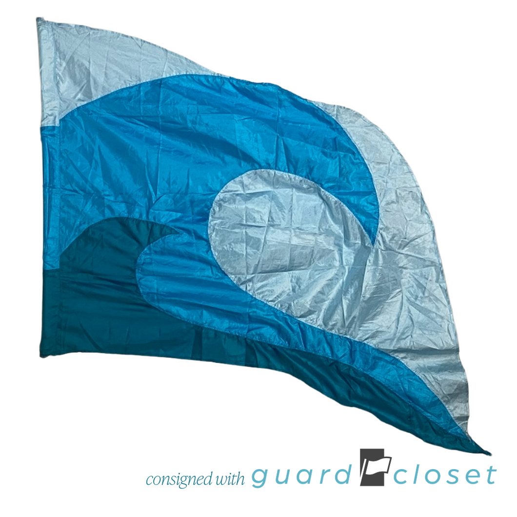 13 Blue Aqua Teal Ocean Water Waves Flags