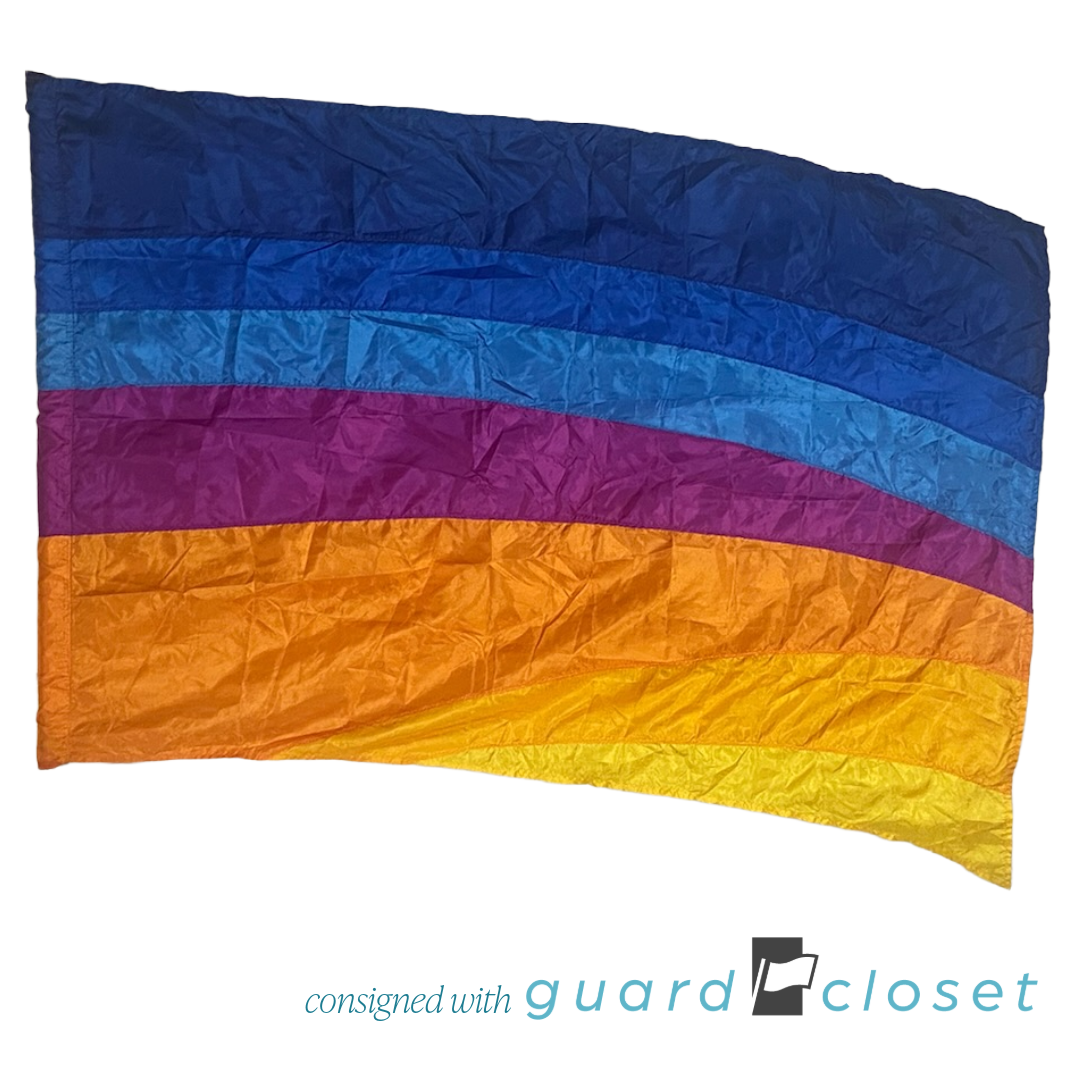 9 Multi Color Horizontal Stripe Flags