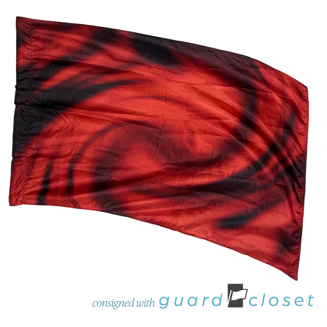 13 Red Black Swirl Vortex Flags by Band Shoppe