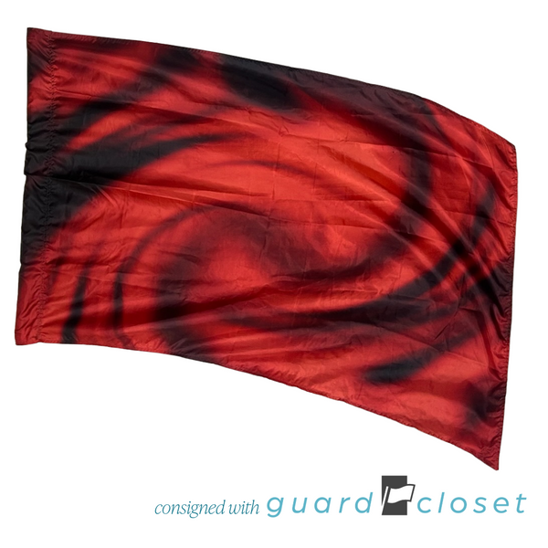 13 Red Black Swirl Vortex Flags by Band Shoppe