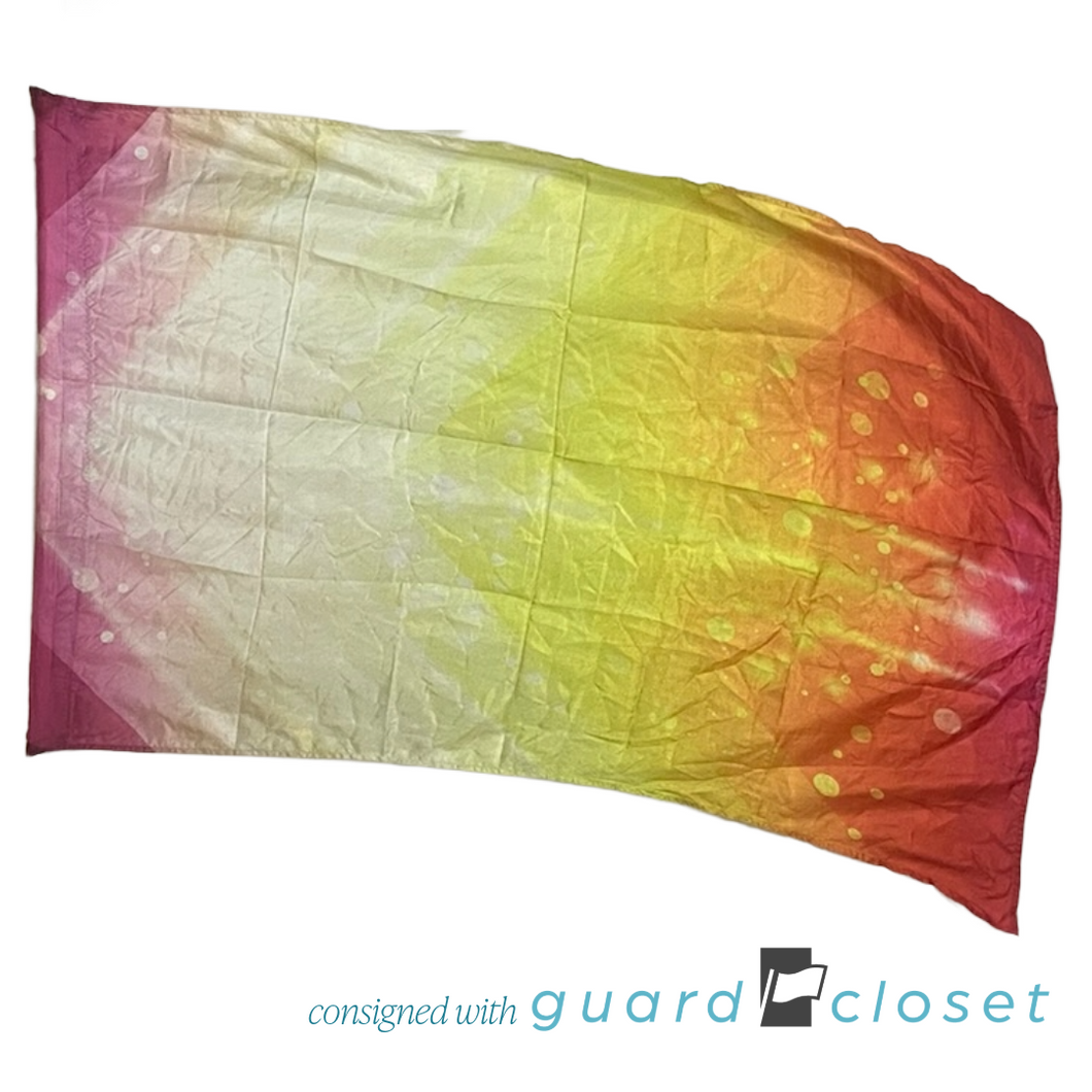 12 Pink to Yellow to Orange Shaded Bubble Flags by StylePlus