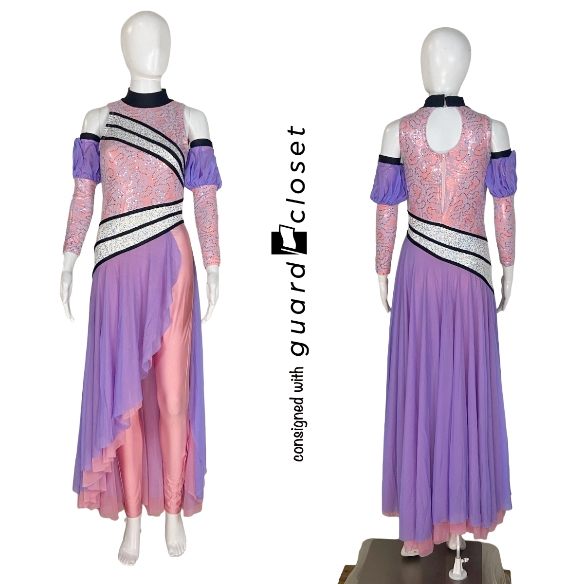 23 Pink and Purple Skirted Sleeveless Unitards and Male Costumes by Creative Costuming & Designs