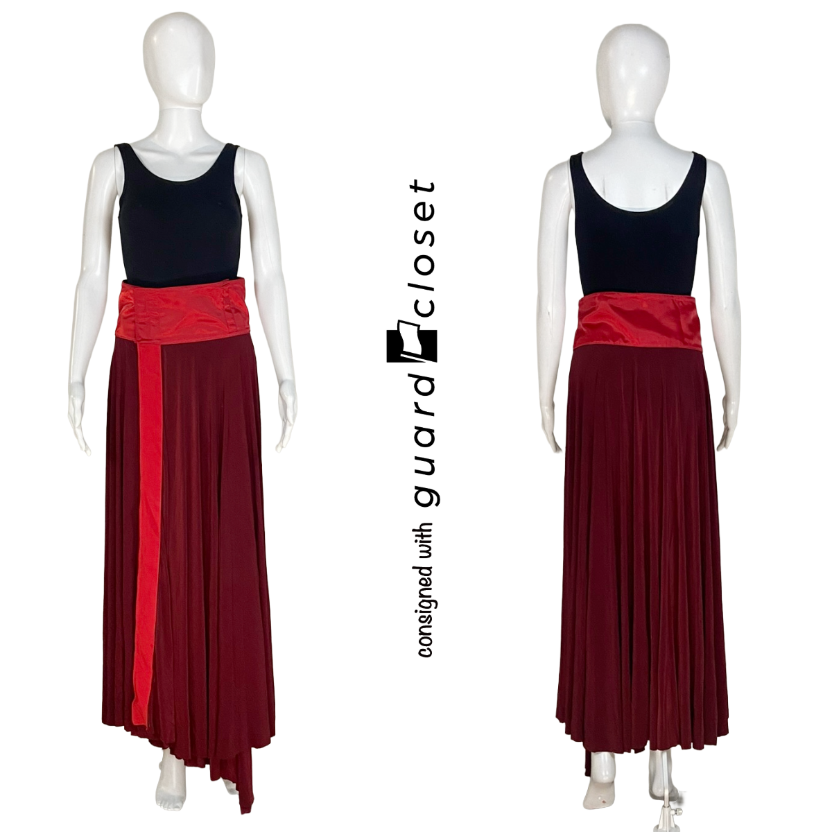 61 maroon DeMoulin skirts + 2 red Skirts